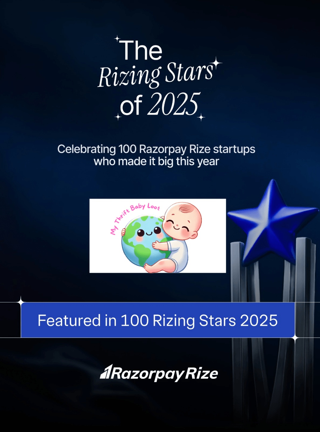 Rory Rising Stars recognition for My Thrift Baby Loot